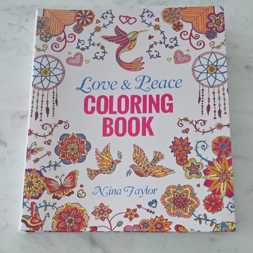 Love & Peace Coloring Book by - Multicolor